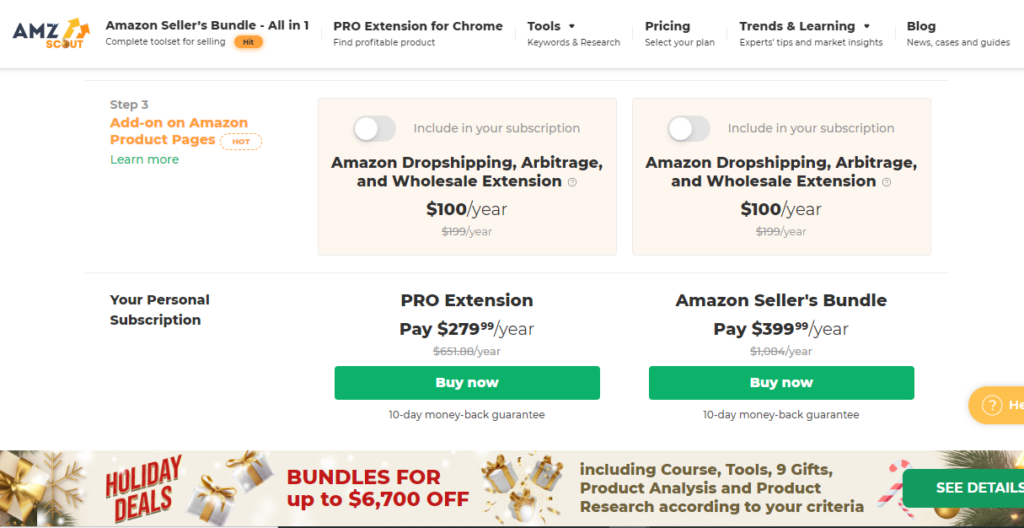 best amazon seo tool amz scout software pricing