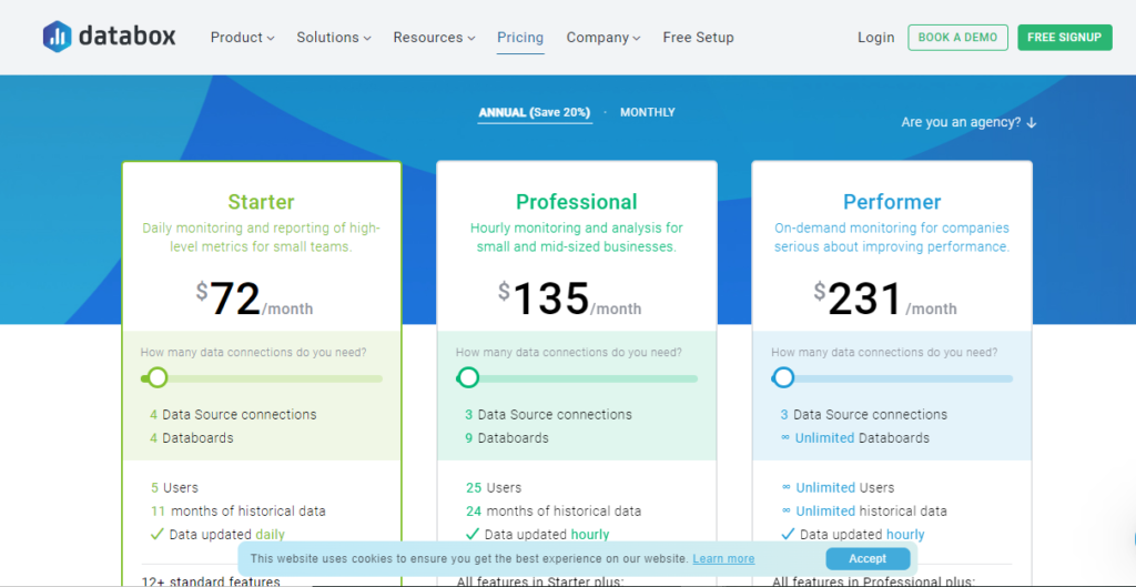 best SEO Reporting tool databox pricing