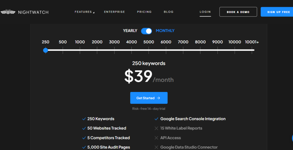 best SEO Reporting tool nightwatch pricing